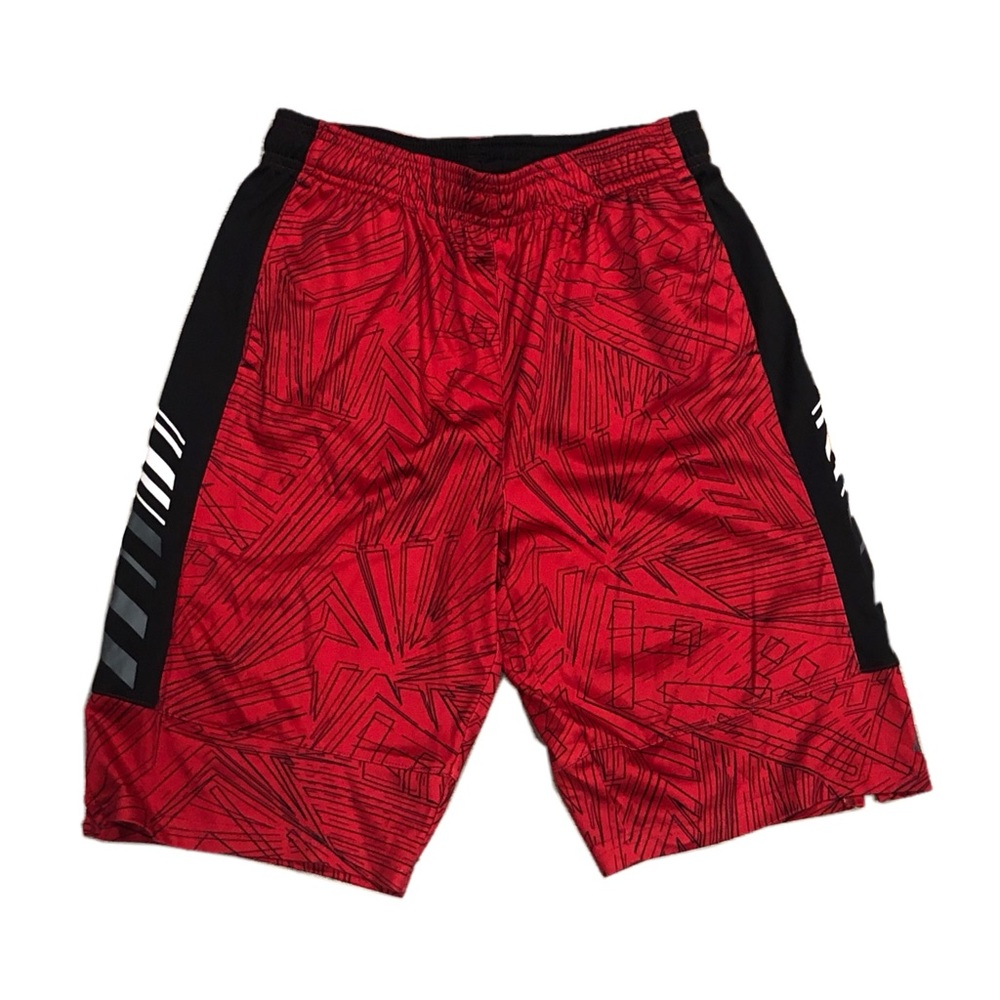 Red Patterned Russell Athletic Shorts